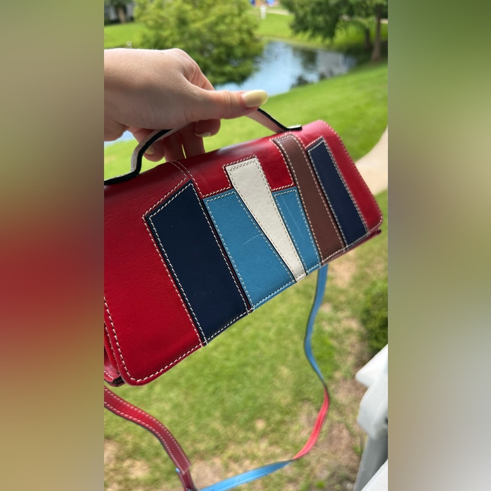 Colorful Patchwork Clutch with Wristlet